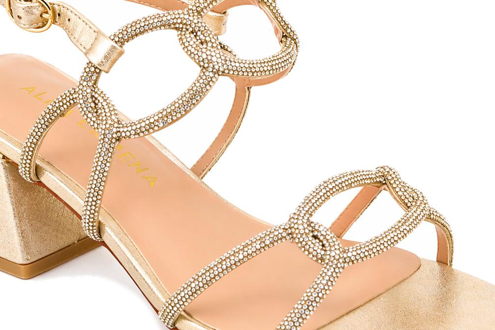 Sandalia de tacón medio cuadrado Alma en Pena V2650205 - Sandalias de fiesta brillantes