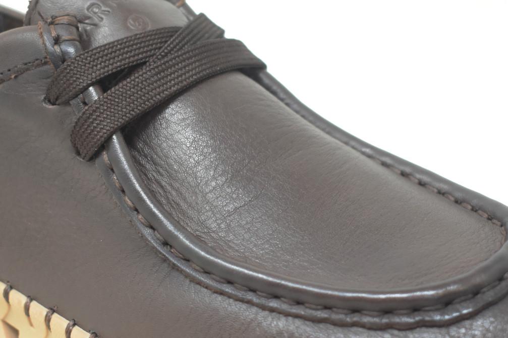 Zapatillas deportivas planas de piel para mujer Carmela 164393 marrones