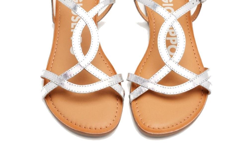 Sandalias planas Gioseppo Lamim 69113 en plata para mujer