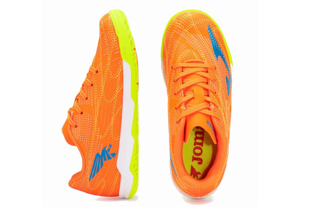 Zapatillas de fútbol sala Joma Evolution Jr 26 naranjas para niños