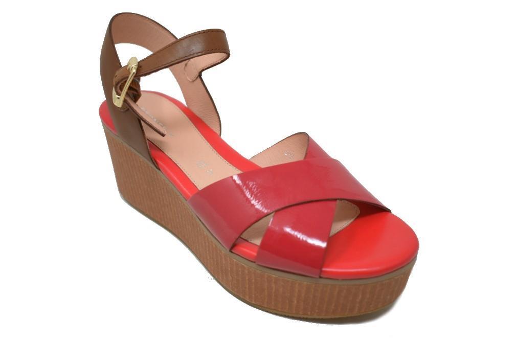 Sandalias con cuña Stonefly DIVA 9 PATENT en rojo para mujer