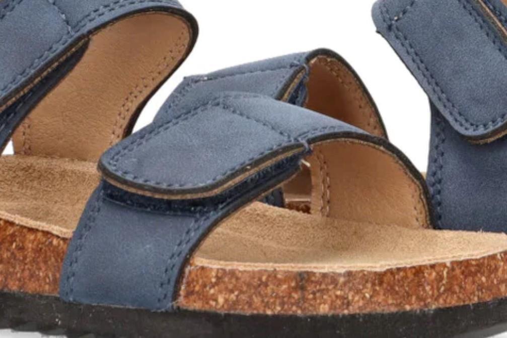 Sandalias planas bio Etika Tamariz en azul para niños