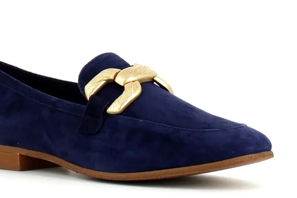 Mocasines Regarde Le Ciel Aida-03 en azul marino para mujer