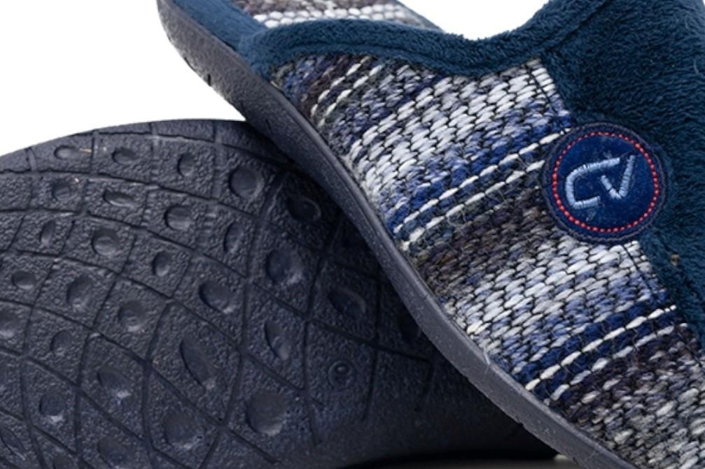 Zapatillas de casa Cabrera 9650 en azul marino para hombre