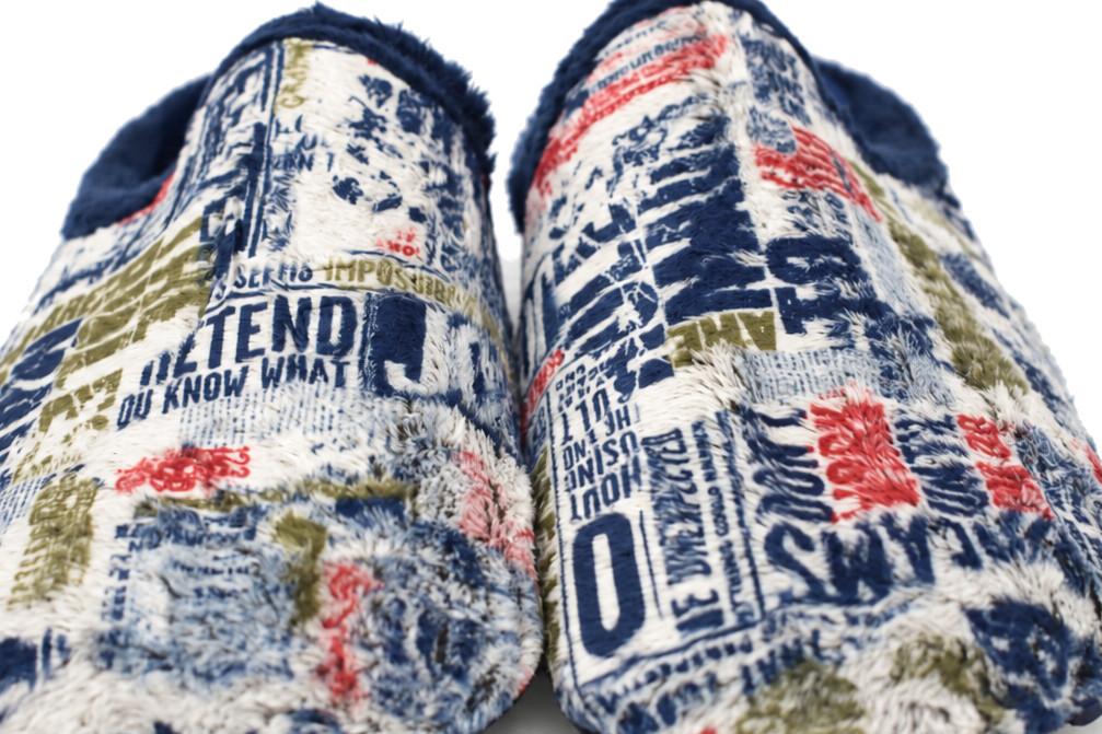 Zapatillas de casa hombre Vulca-Bicha 802 azul estampado