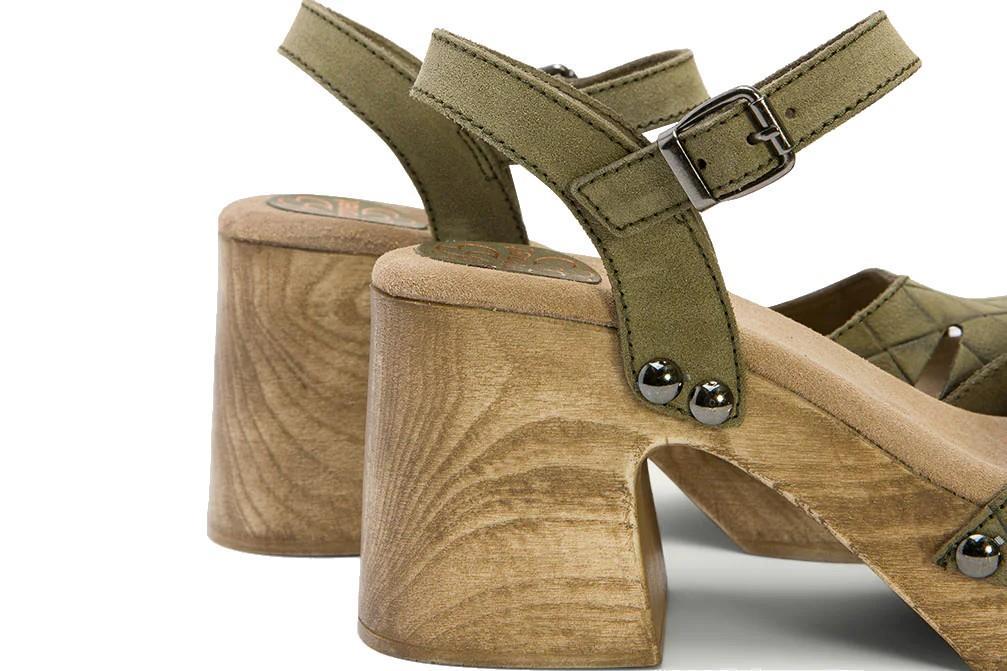 Sandalias de tacón Porronet Margot 3079 en kaki