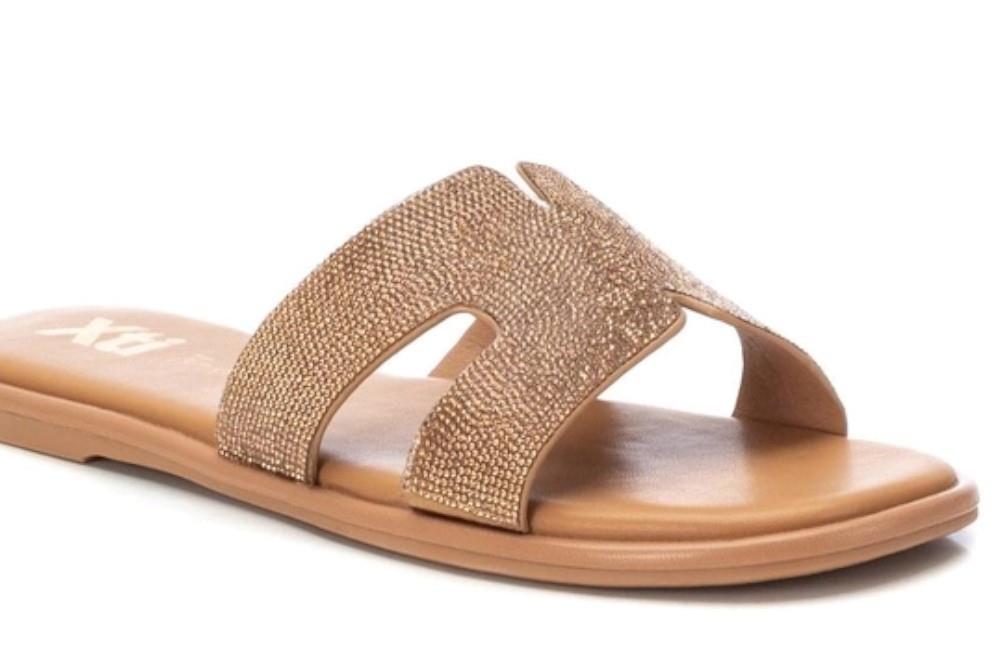 Sandalias planas XTI 142811 en bronce para mujer