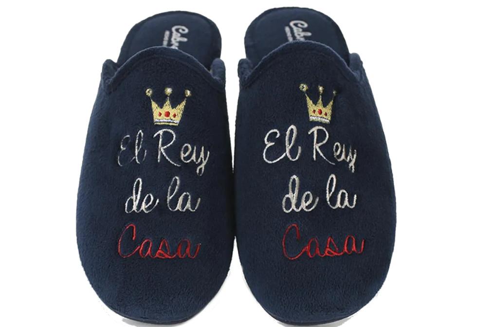 Zapatillas de casa Cabrera 9178 en azul marino