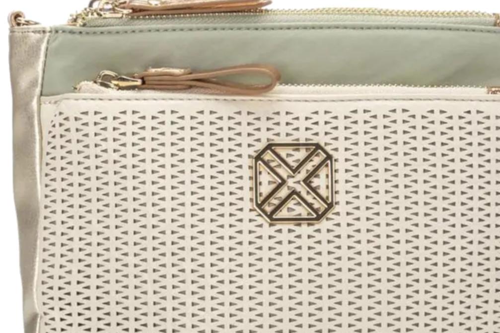Bolso Bandolera Pequeño Mujer XTI caqui 184550 – Diseño Elegante con Detalle Rafia y Cremallera