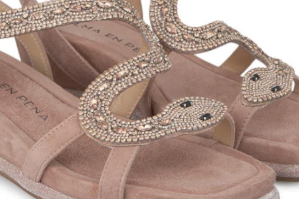 Sandalias con cuña Alma en Pena V240736 en rosa
