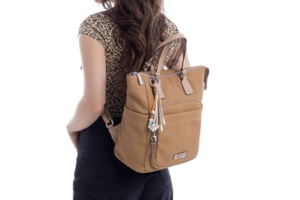 Bolso mochila para mujer XTI 184621 Camel – Shopper Convertible con Asas y Diseño Versátil