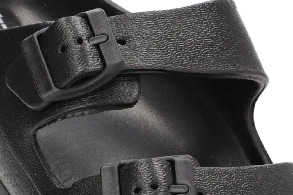Sandalias planas Bio de Goma ETIKA NISIROS 10076 negro para Mujer con Hebilla - Chanclas de piscina