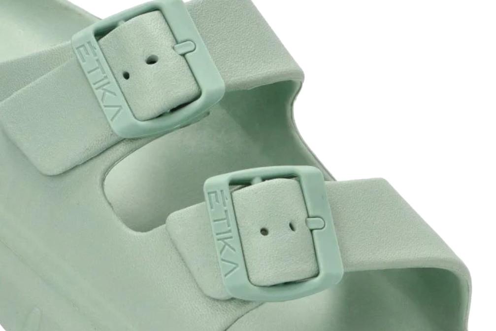 Sandalias Bio de Goma ETIKA SKIROS 10075 verde para Mujer con Doble Piso - Chanclas de piscina