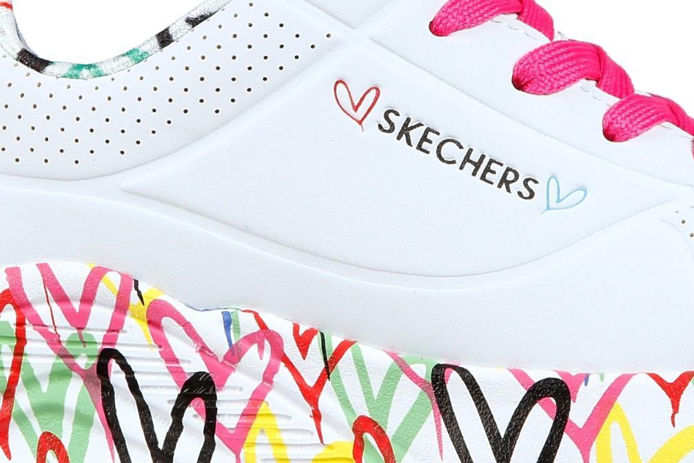 Zapatillas Sechers x JGoldcrown: Uno Lite - Lovely Luv en blanco para mujer
