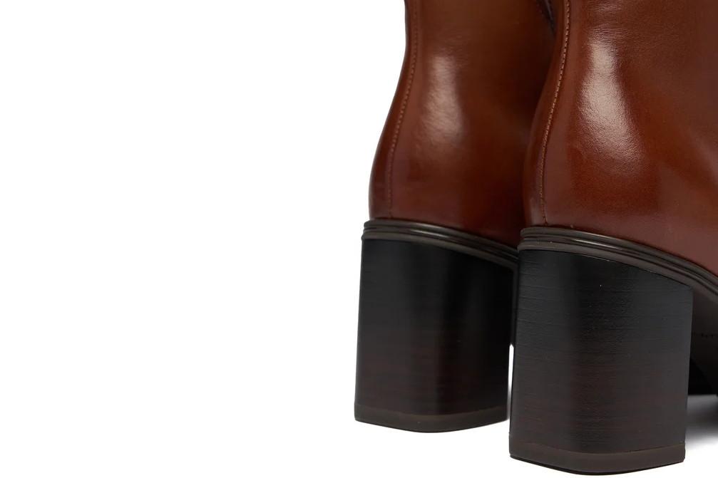 Botines con tacón Tamaris 25360 en coñac