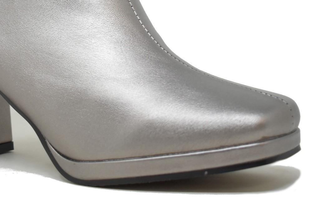 Botines de tacón Isteria 23188 en plomo para mujer