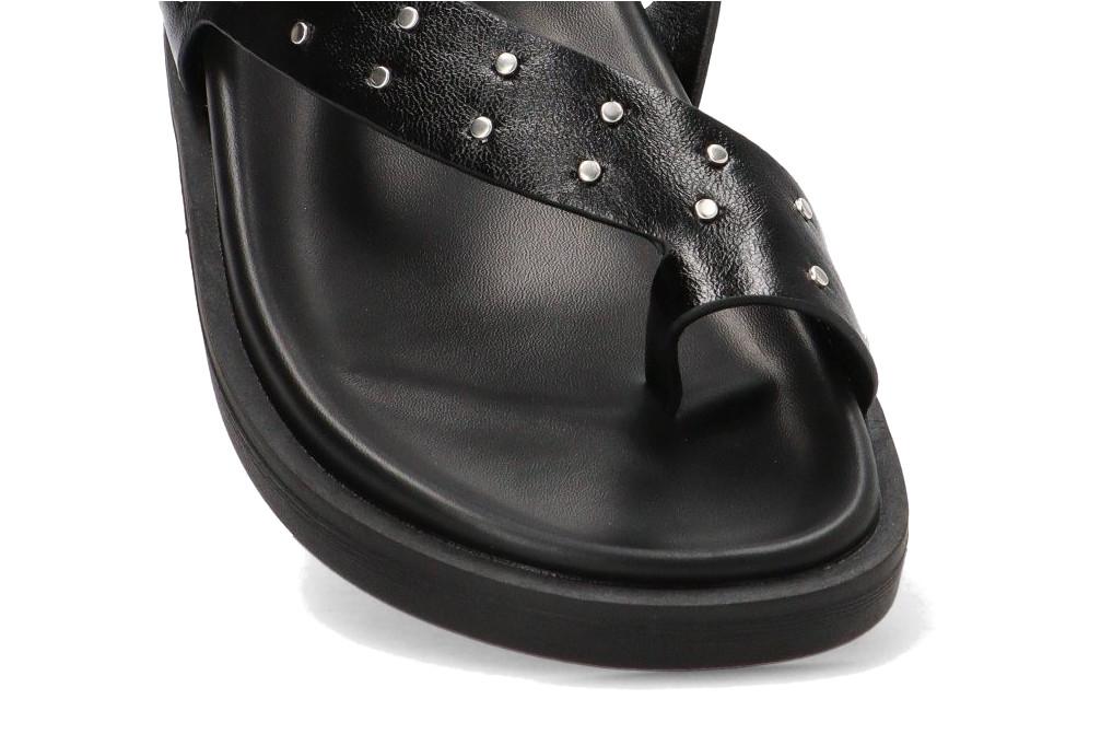 Sandalia Plana de Dedo ETIKA 10154 en negro para Mujer Cómoda y Versátil