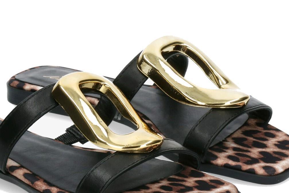 Sandailas de pala planas Isteria 25098 en negro para mujer