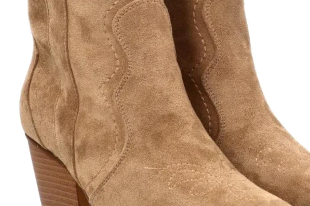 Botas cowboy Etika Martina 110564 beige con detalle zigzag