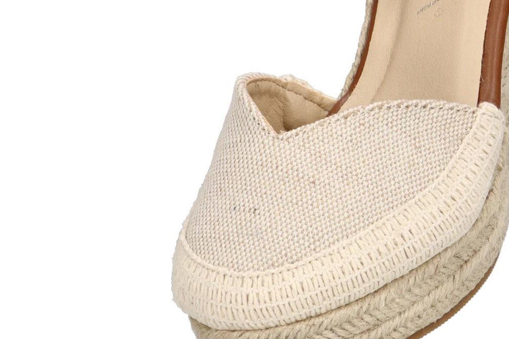 Alpargatas con cuña Etika 20002 en beige para mujer
