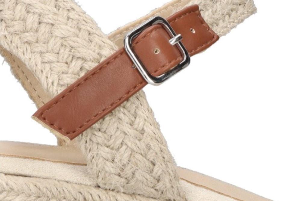 Sandalia con cuña Etika 10003 para mujer en beige