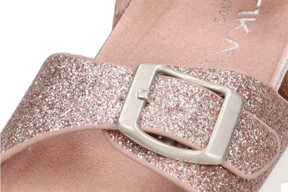 Sandalias planas bio Etika BELICHE en rosa para niña