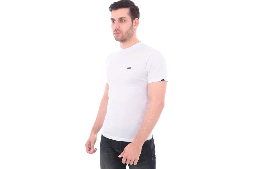 Camsieta de manga corta Vans Left Chest Logo tee en blanco