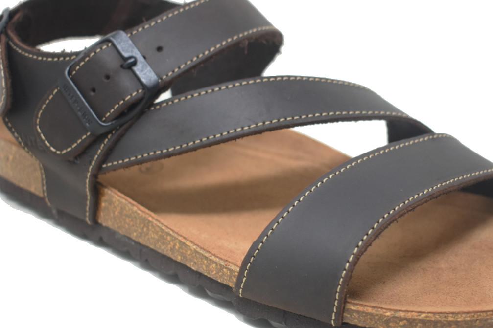 Sandalias Anatómicas Interbios 9557 Marrón para Hombre | Sandalias Bio de Piel con Plantilla Confort