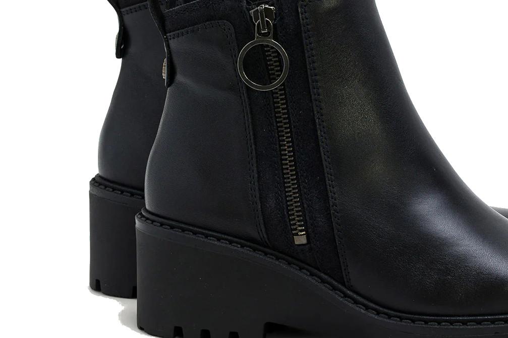 Botines con cuña Porronet Elsa 4744-001 en negro