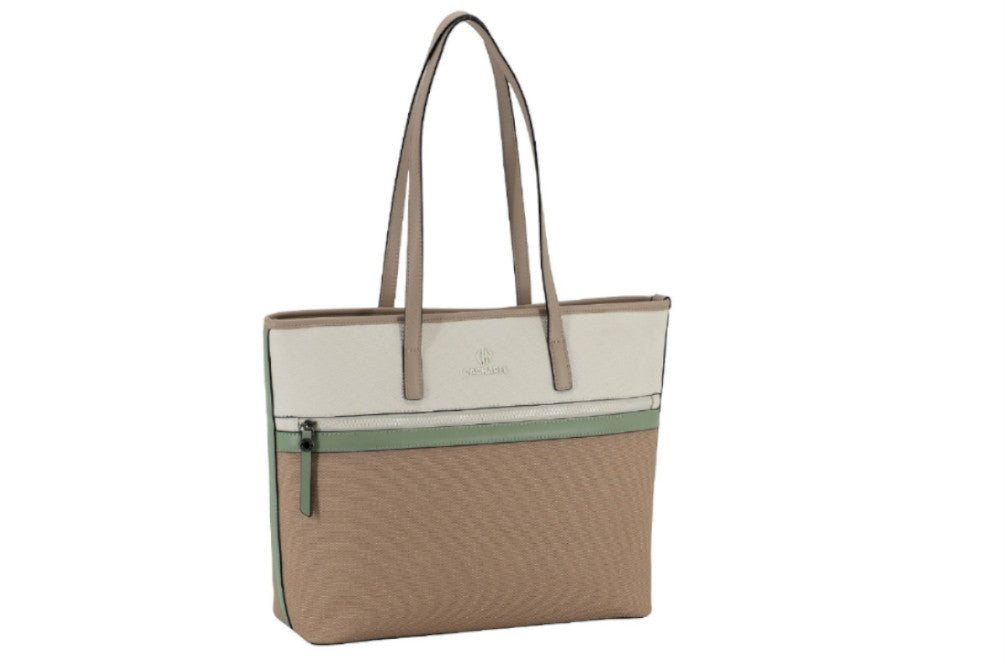 Bolso Shopper Cacharel bags CAH261001 en arena – Bolso Grande con Cremallera