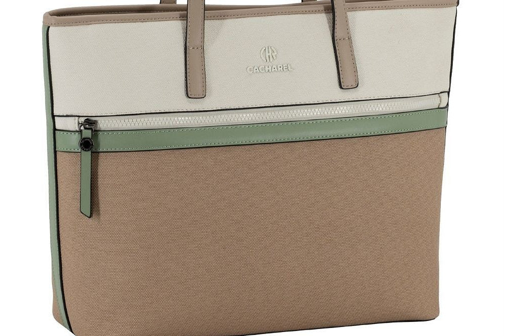 Bolso Shopper Cacharel bags CAH261001 en arena – Bolso Grande con Cremallera