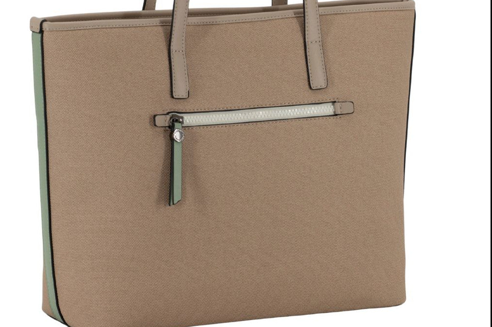 Bolso Shopper Cacharel bags CAH261001 en arena – Bolso Grande con Cremallera