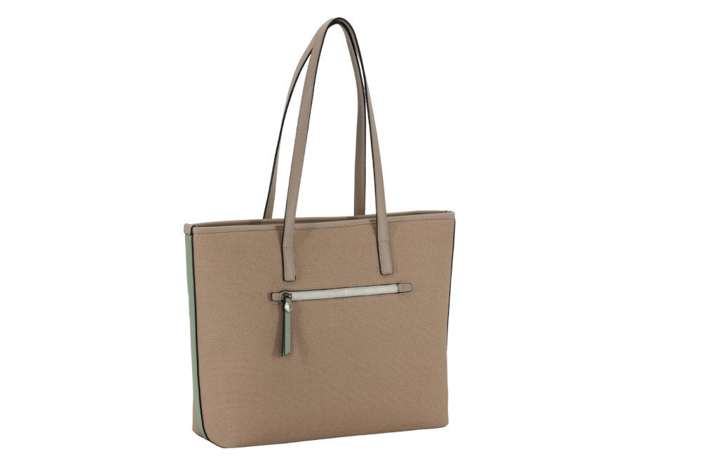 Bolso Shopper Cacharel bags CAH261001 en arena – Bolso Grande con Cremallera