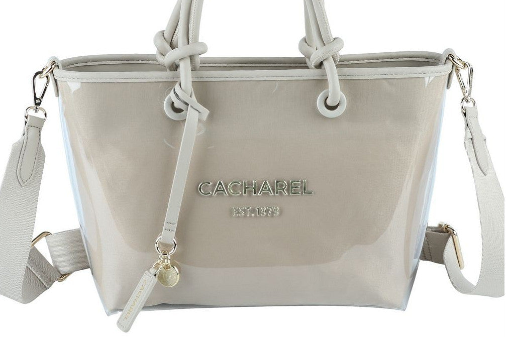 Bolso Shopper Cacharelbags CHH261041 – Bolso Transparente con Bandolera