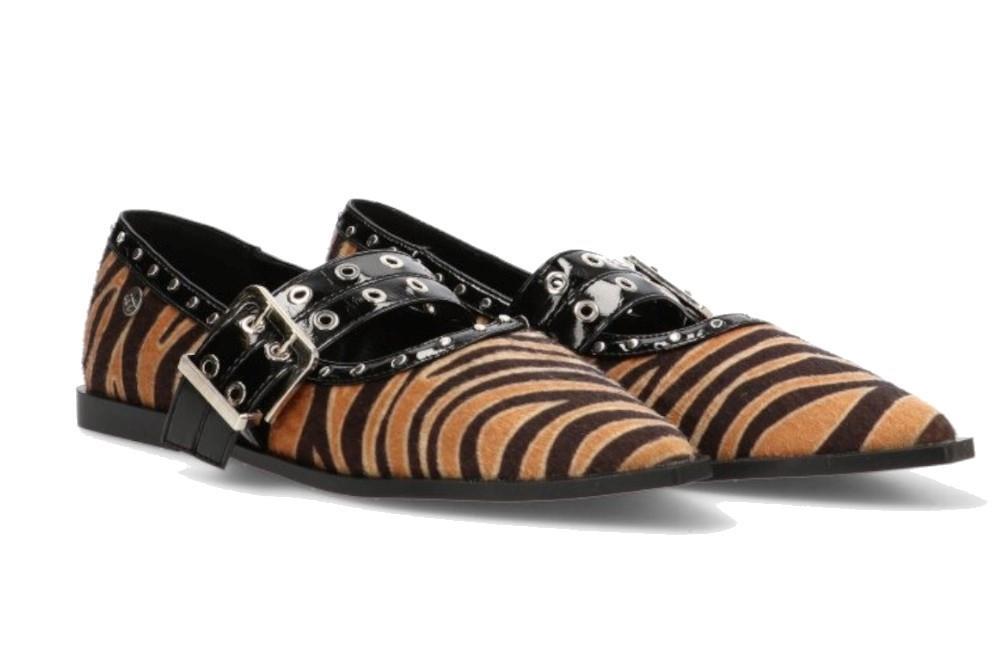 Bailarinas planas Isteria 532 con estampado de cebra
