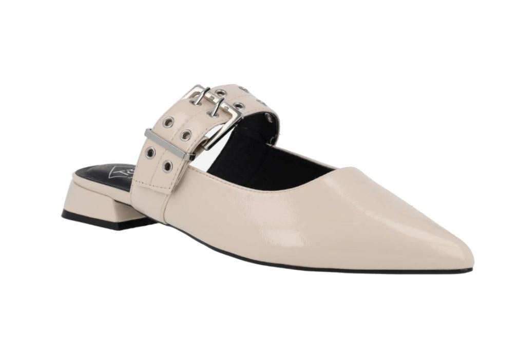 Bailarina destalonada Top 3 Shoes SE25398 en beige para mujer