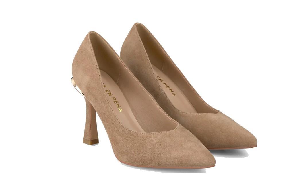 Zapatos de tacón alto Alma en Pena I250415 en color camel-Zapatos de fiesta