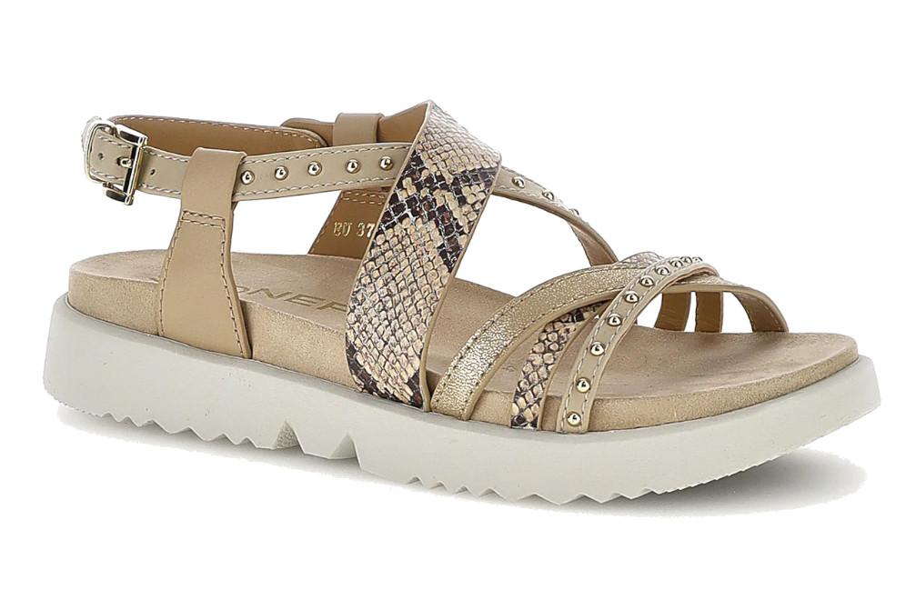 Sandalias planas Stonefly 223871 Riva 15 en marrón para mujer