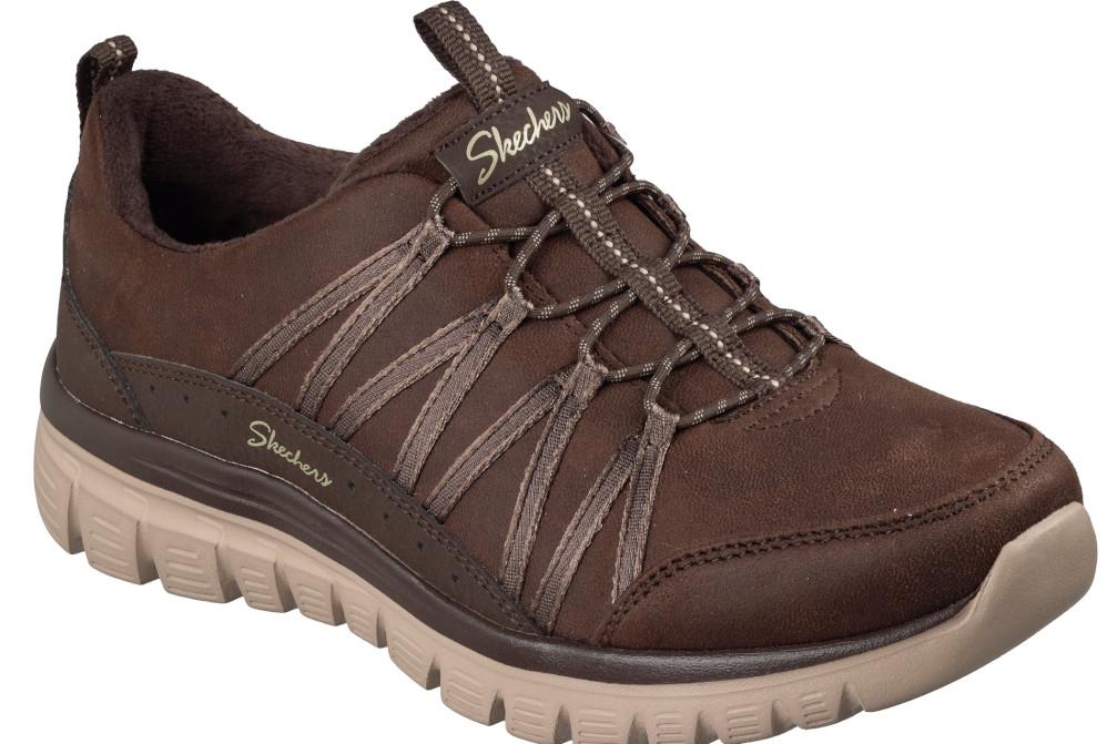 Zapatillas deportivas Skechers Graceful Cozy Hug 100889 marrones para mujer