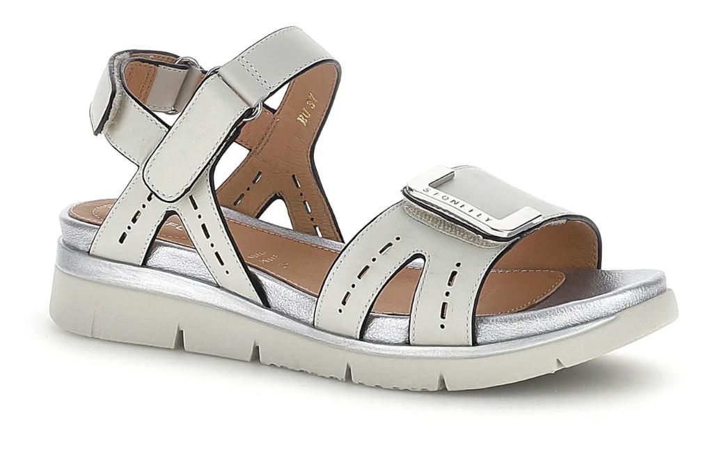 Sandalias planas Stonefly ELODY 24223657 en blancas de piel