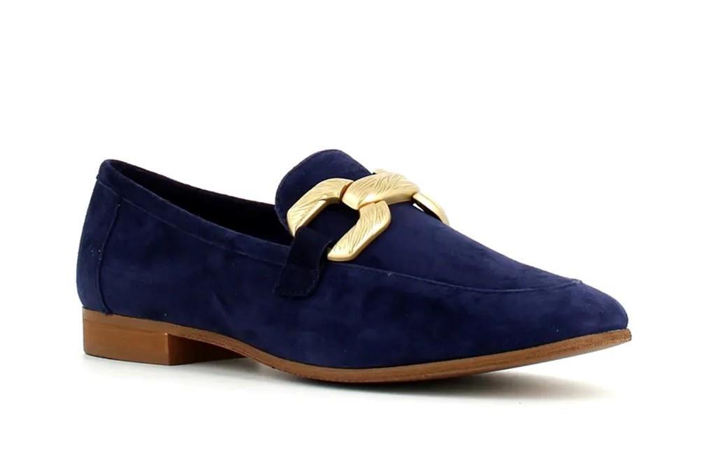 Mocasines Regarde Le Ciel Aida-03 en azul marino para mujer