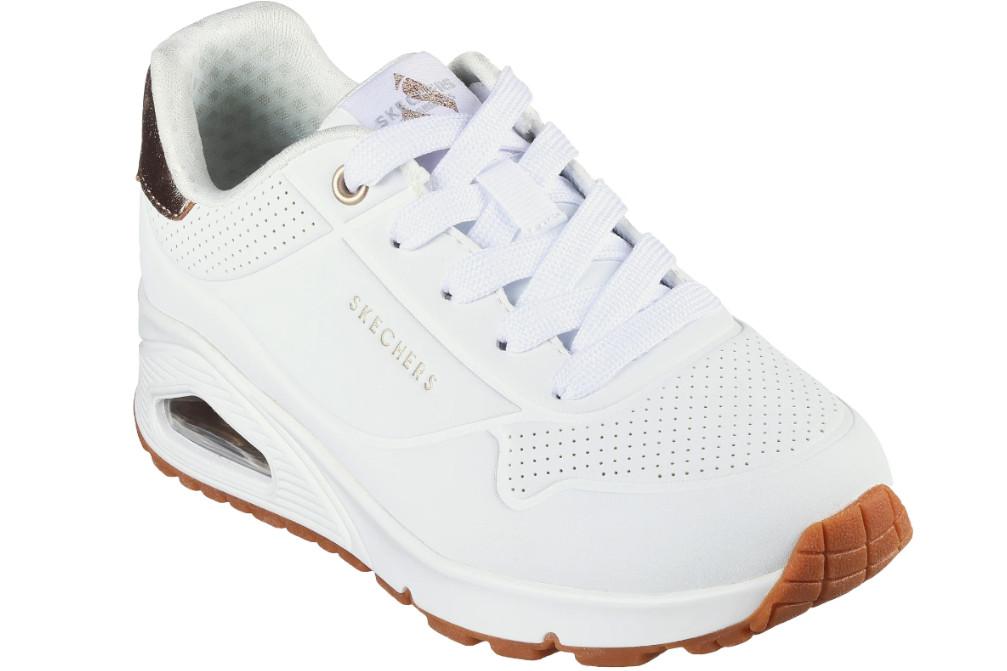 Zapatillas Niña Skechers UNO Gen1 Shimmer Away Blanco | Cámara de Aire Skech-Air