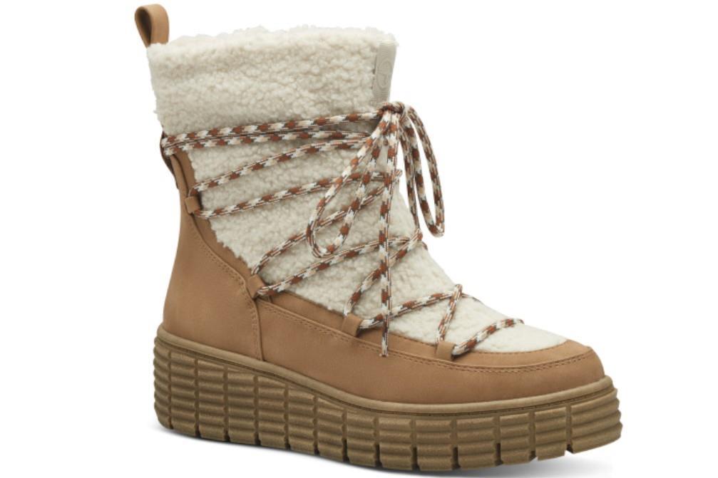 Botines snow Tamaris 26479 en beige para mujer