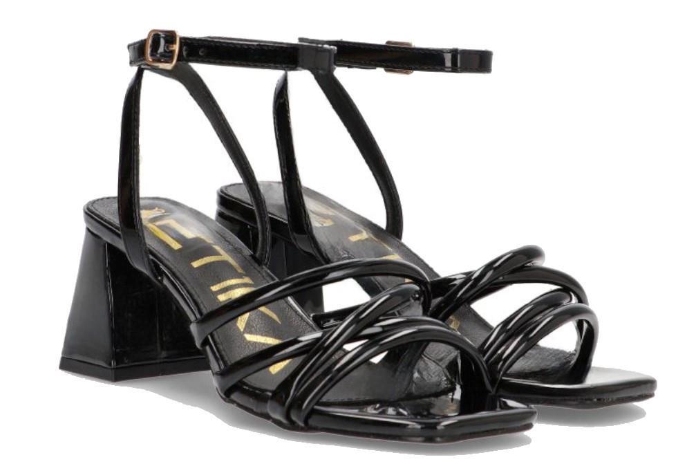 Sandalia de tacón Etika 90005 en negro para mujer