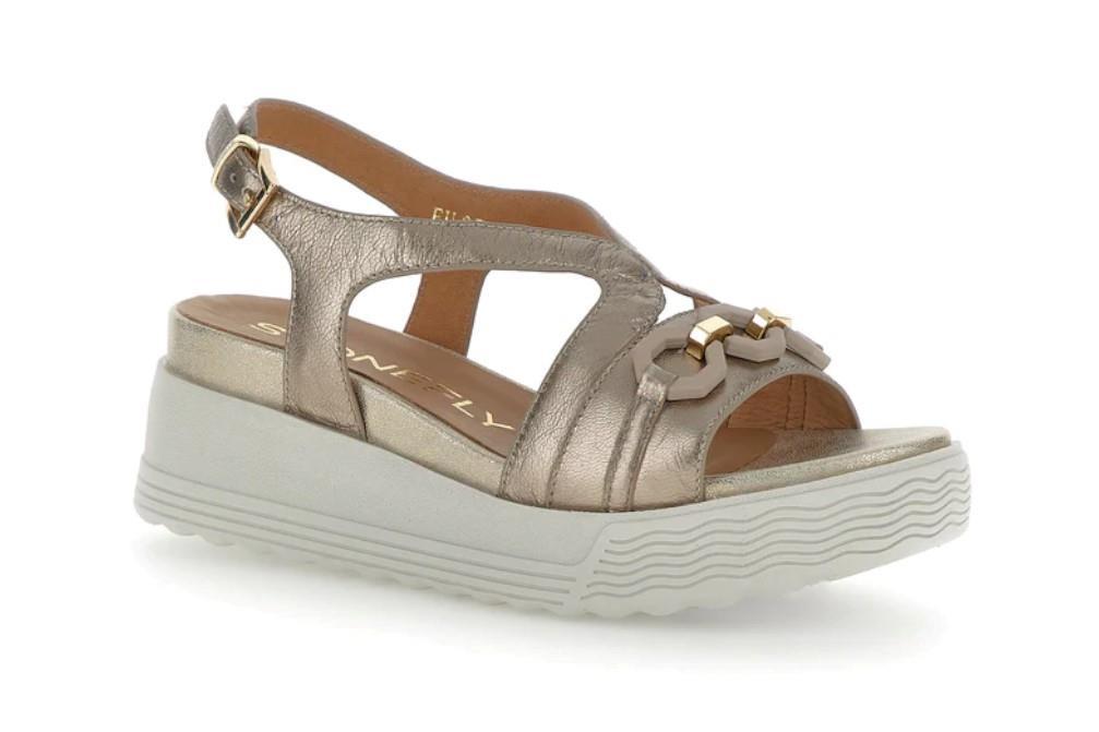 Sandalias con plataforma Stonefly PARKY 31 en oro para mujer