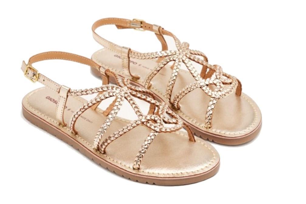 Sandalias planas Gioseppo ORLAND 75107 en oro para mujer