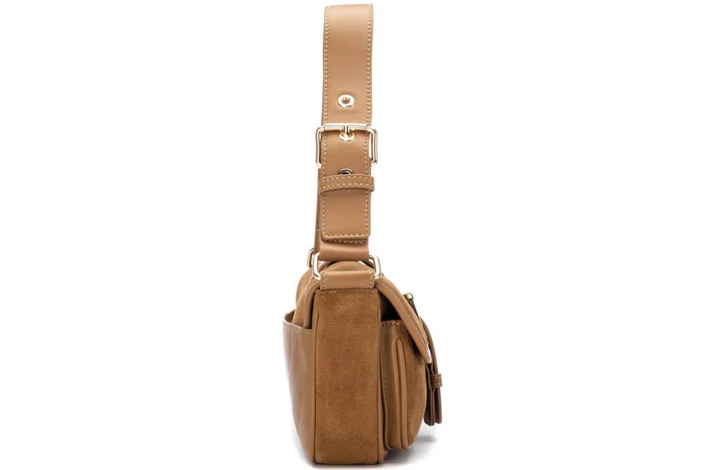Bolso bandolera Carmela 186195 Camel en serraje color camel