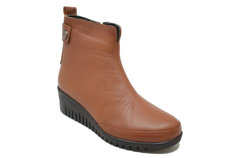Botines con cuña Erase 9682 en cuero para mujer