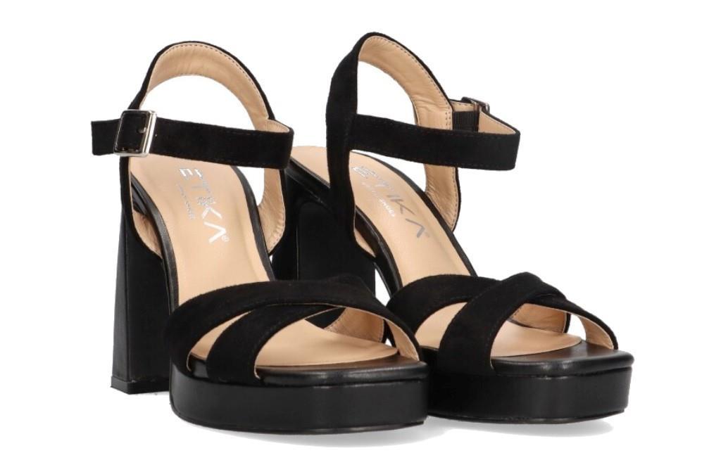 Sandalias de fiesta de tacón alto Etika 90013 en negro