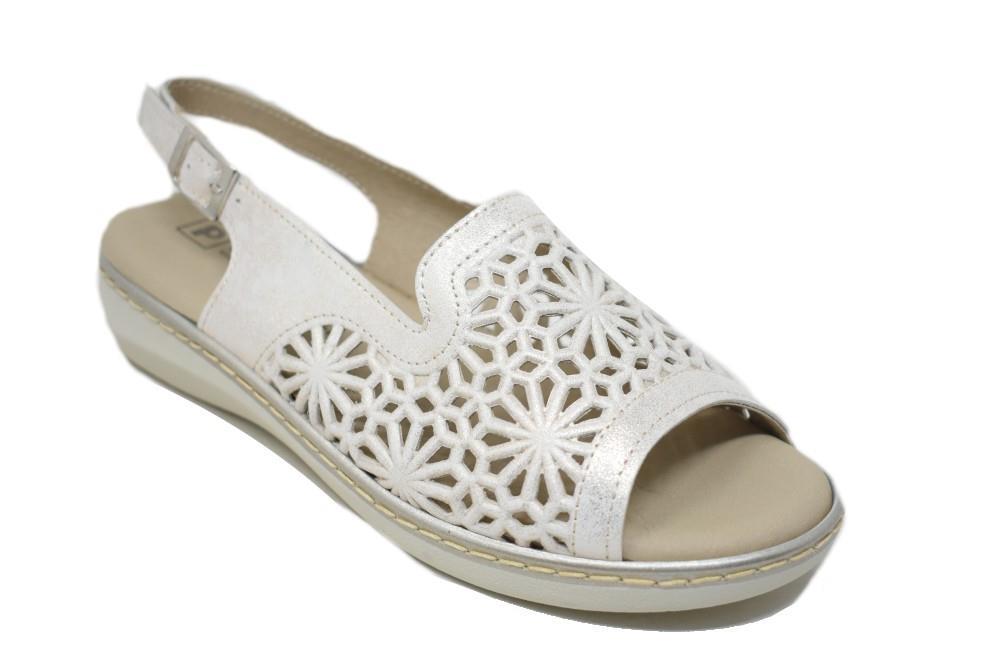 Sandalia Pitillos 5587 en oro para mujer